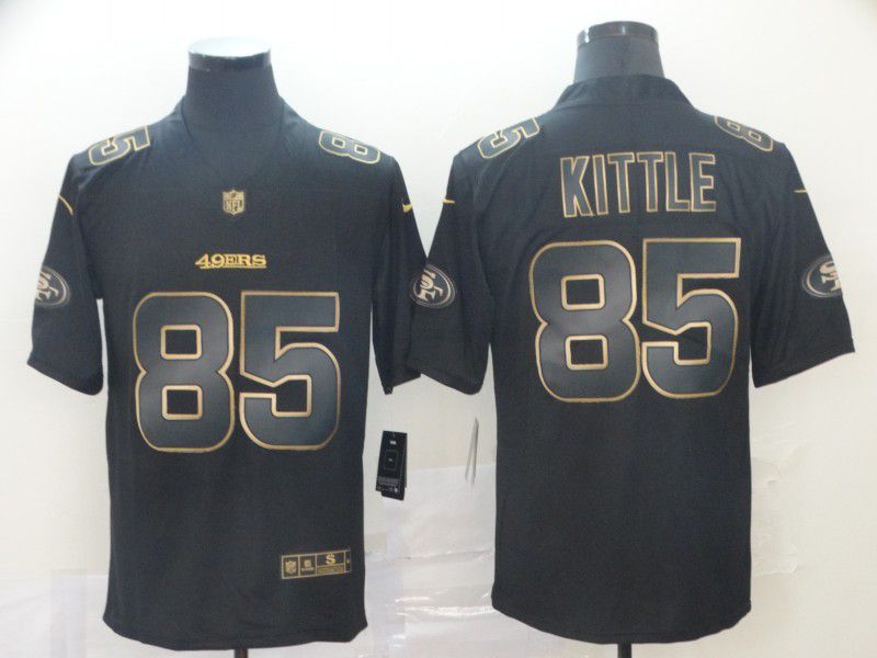 Men San Francisco 49ers #85 Kittle Nike Vapor Limited Black Golden NFL Jerseys->san francisco 49ers->NFL Jersey